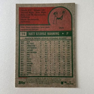 2024 Topps Heritage #14 Matt Manning