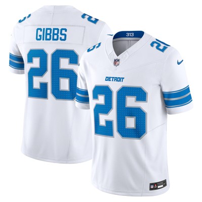 Jahmyr Gibbs MEN Stitched Jersey Black/White/Blue