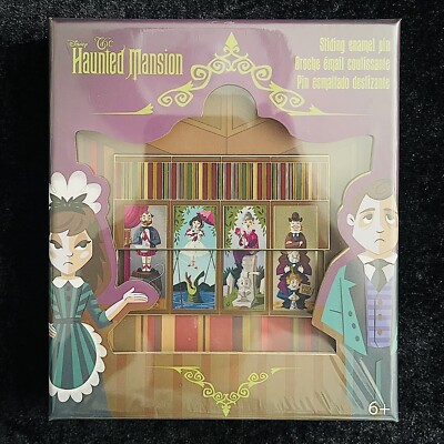 LE Loungefly Haunted Mansion Stretch Stretching Room Portrait Sliding Disney Pin