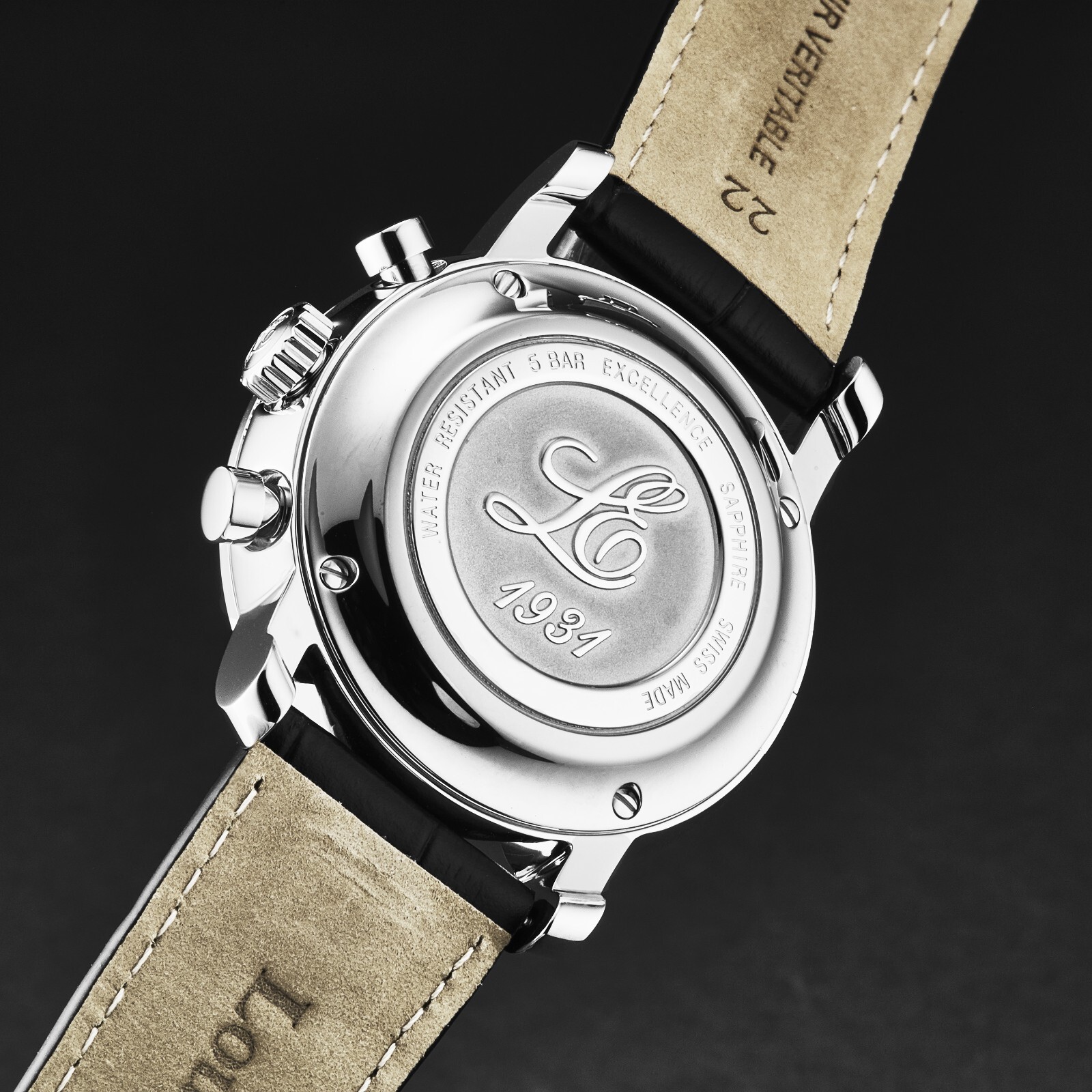 Pre-owned Louis Erard Men's 'excellence' Chronograph Silver Dial Automatic 71231aa31.bdc51
