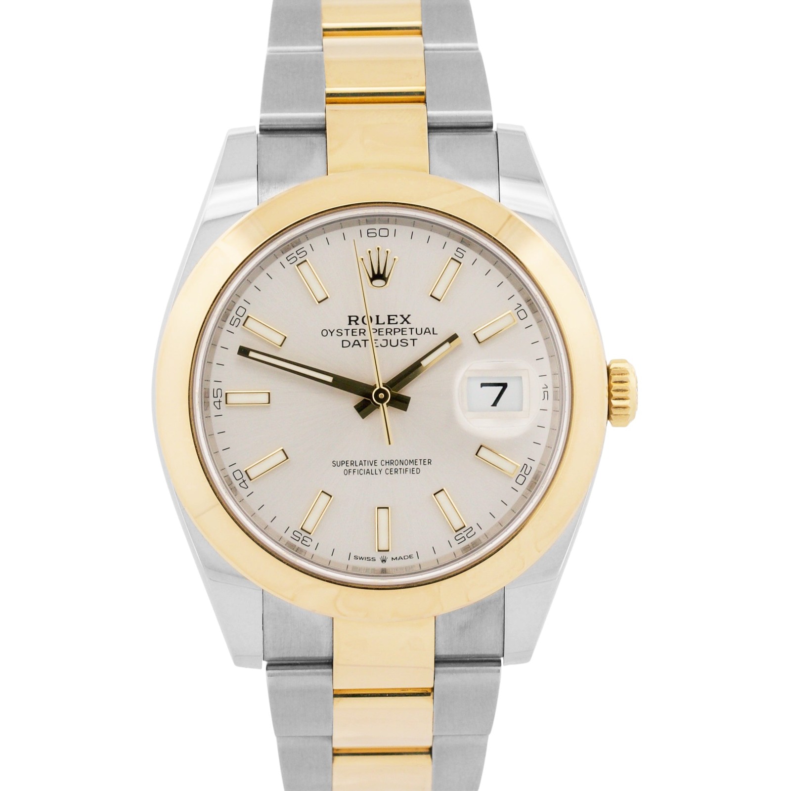 UNWORN 2025 PAPERS Rolex Datejust 41 SILVER Steel 18K OYSTER 41mm 126303 BOX