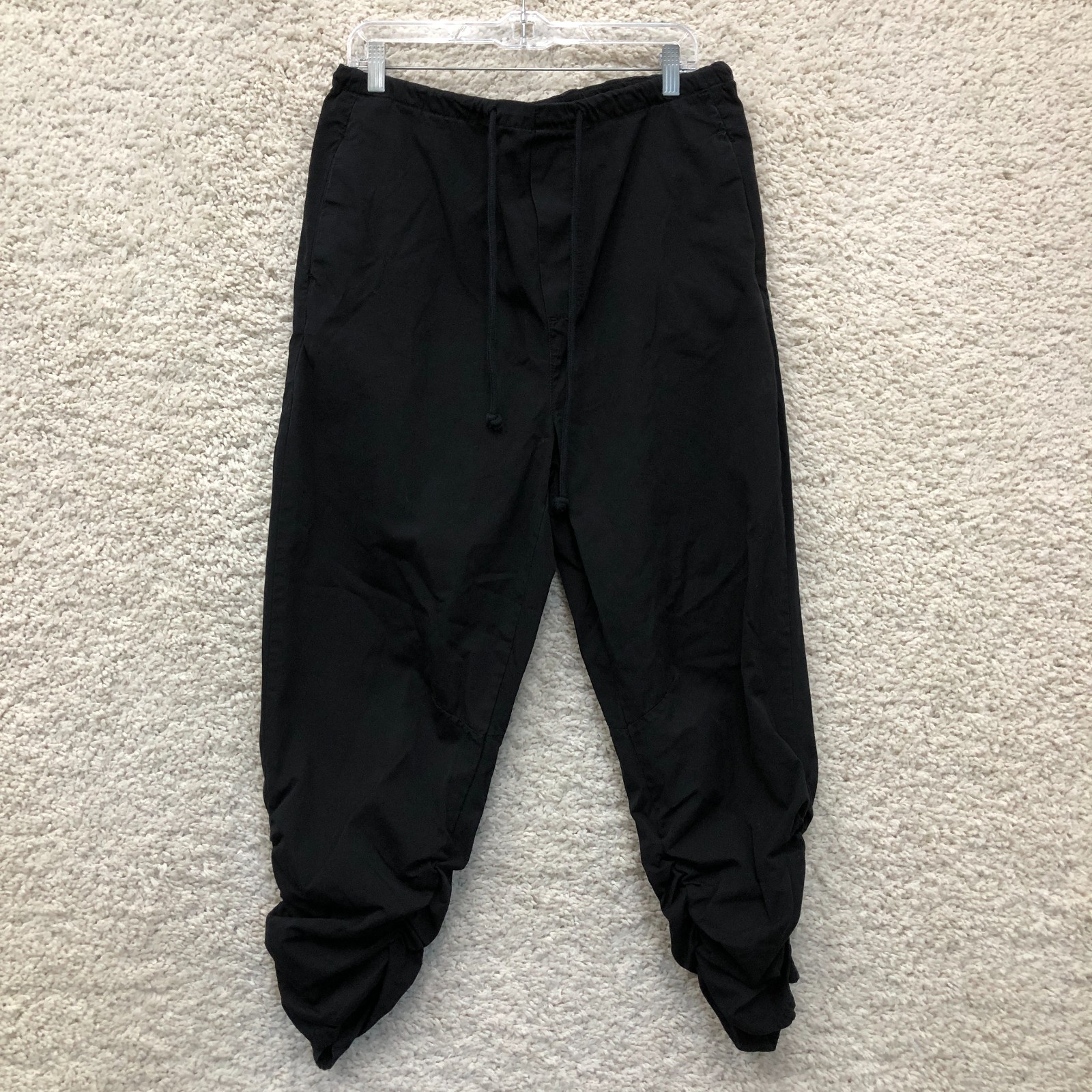 Free People Pants Small Adult Black Ruched Jogger Parachute High Rise Womens S