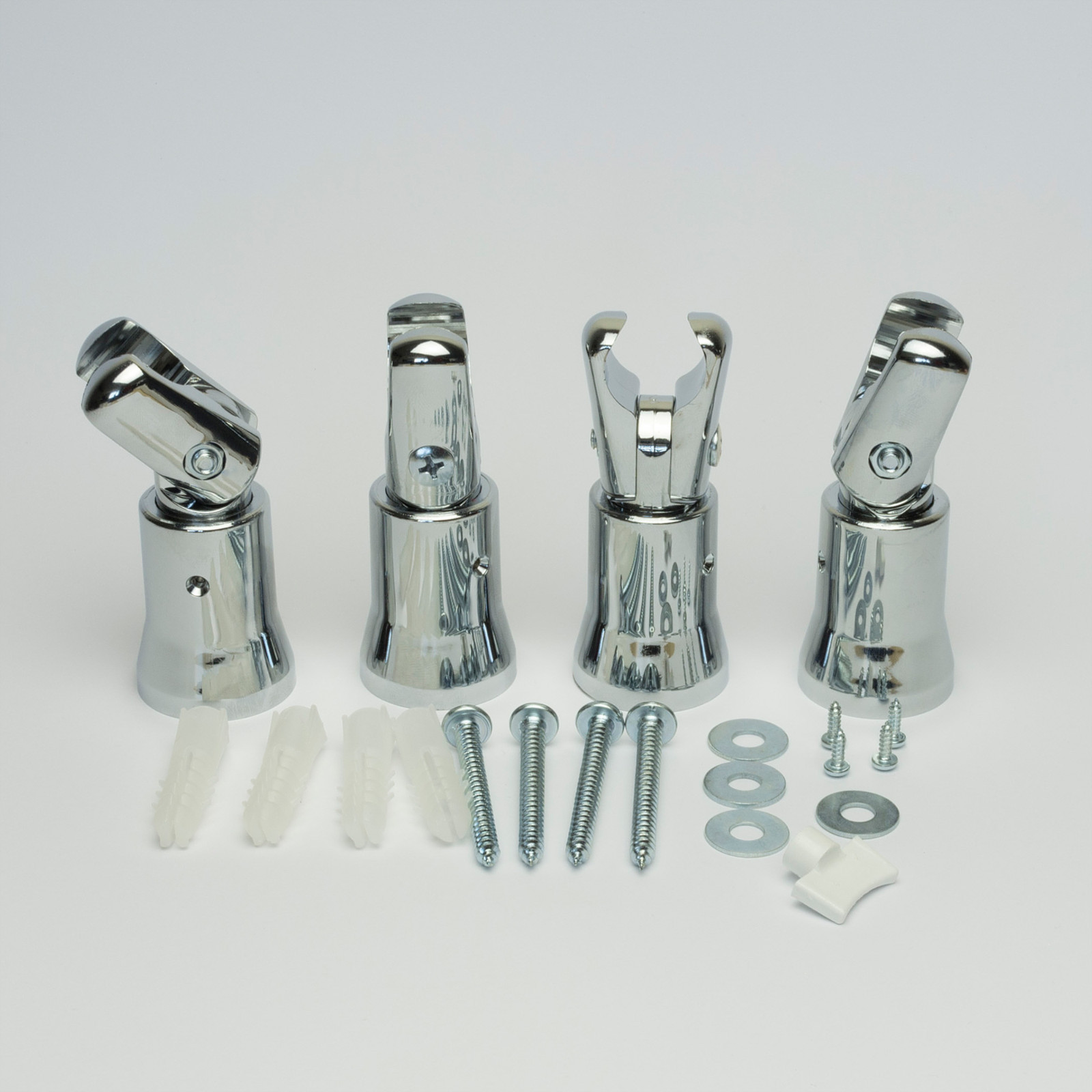 Universal Chrome Towel Rail Rad Radiator Brackets FOR 20mm ROUND TUBES