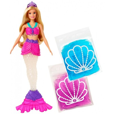 Barbie Dreamtopia Slime Mermaid Doll with 2 Slime Packets 