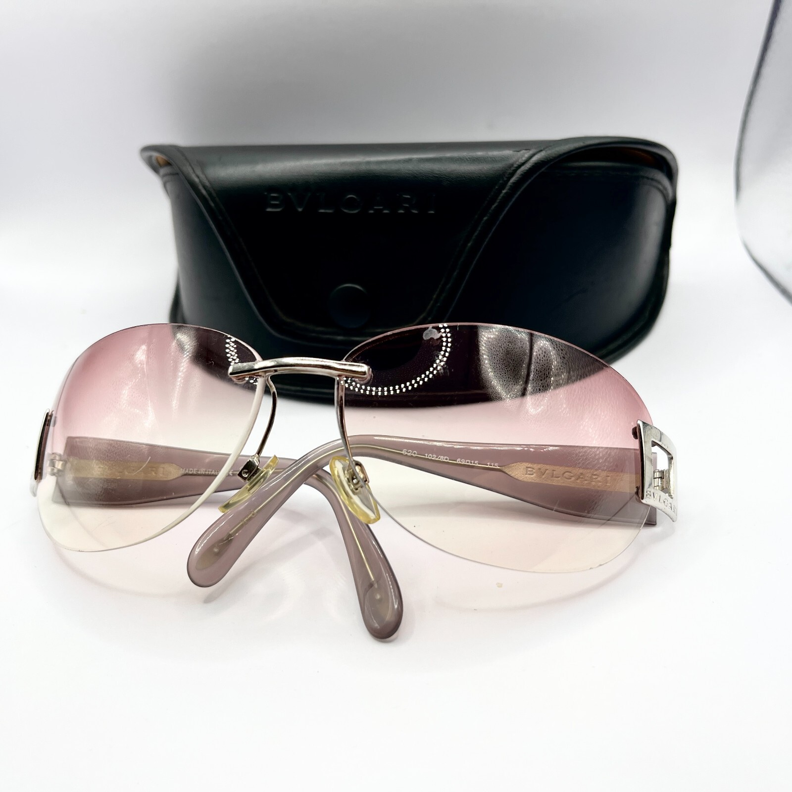 BVLGARI ブルガリ サングラス 620 102/8D BVLGARI Pink Sunglass 620 102/8D 69◻︎15 115 Gunmetal Pink