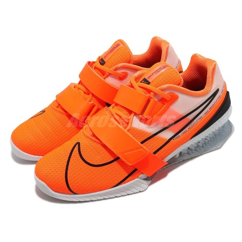 Nike Romaleos 4 IV Оранжево-белые мужские кроссовки для тяжелой атлетики CD3463-801