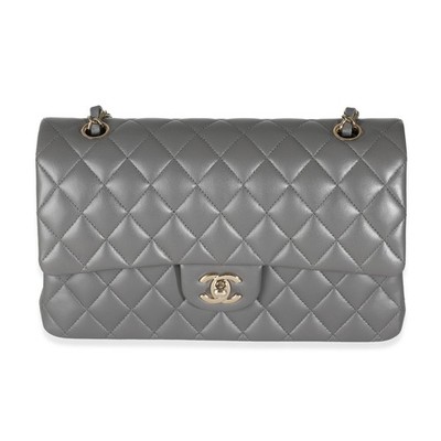 正規品 クレイグガルシアCHANEL &VUITTON 2セット Chanel 22A Grey Quilted Lambskin Medium Classic Double Flap