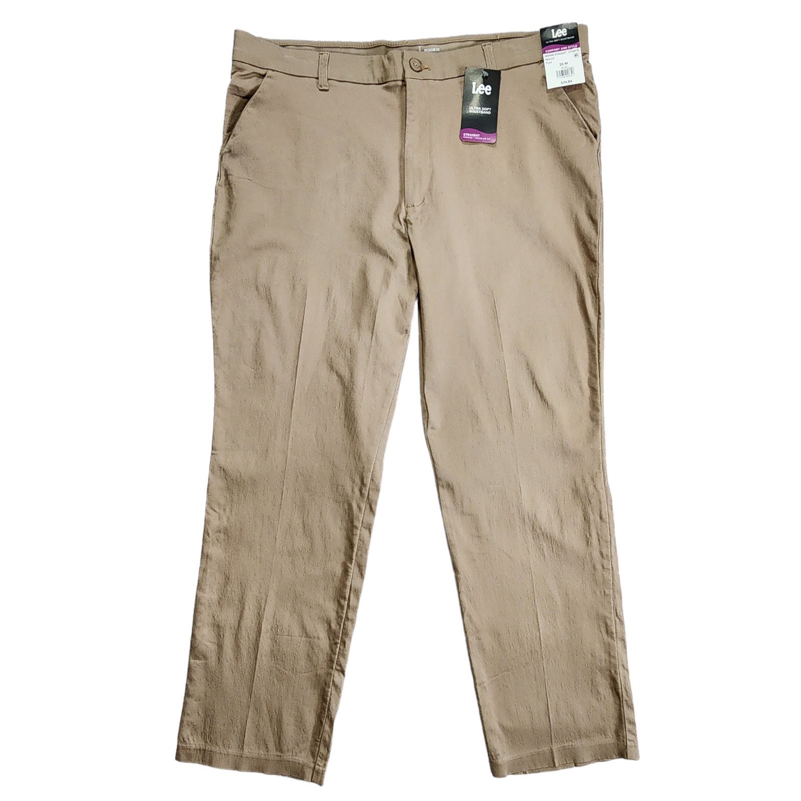 Lee Womens Khaki Pants Slacks 20 Straight Leg Mid Rise