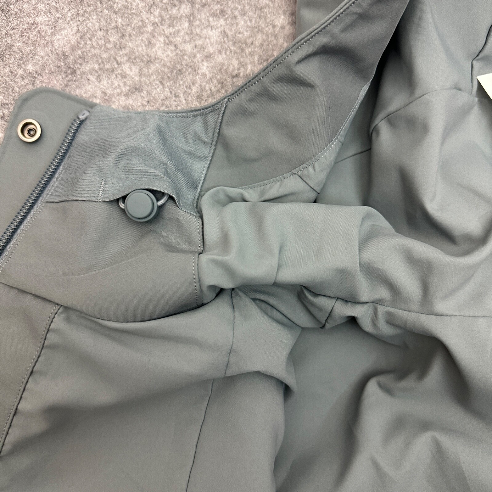 Pre-owned Lululemon Mid-length Waterproof Rain Coat Jacket Bgib Belgian Blue Gray Size L