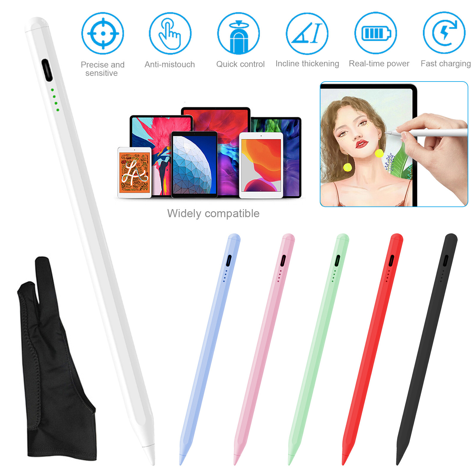 Magnetic Stylus Pen For Microsoft Surface GO 2/3/4 Pro 8/9/10 Draw Write Pencil