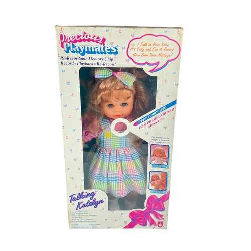 Vintage 1993 Precious Playmates Talking Katelyn Doll Records