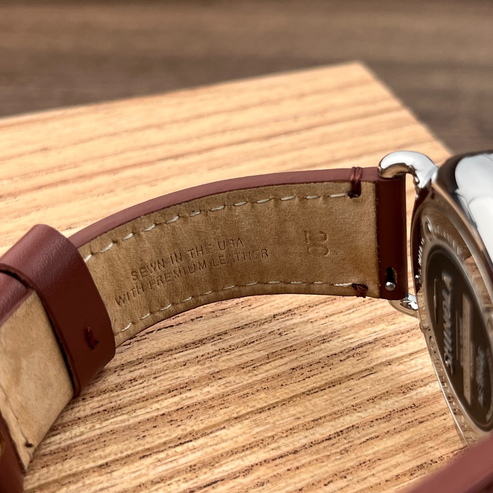 Pre-owned Shinola The Runwell 41mm Blue Dial Leather Strap Argonite 1069 Men's Watch