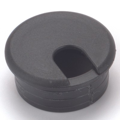 WOODRIVER 3'' Cable Management Plastic Grommet Black 1-Piece