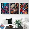 OFRKE Diamond Painting Kits for Adults,3 Pack Flower Butterfly Diamond Art for Beginners, Diamond Round 5D Full Drill Paint with Diamonds Pictures Gem Art Painting Kits DIY Crafts Kits 12x16inch