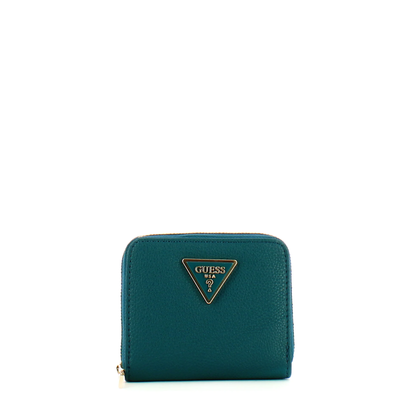 NEW Guess Portafoglio Piccolo Meridian Zip Around Teal