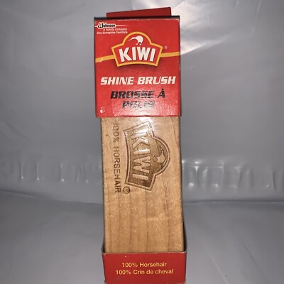 Kiwi 100% Horsehair Shine Brush New