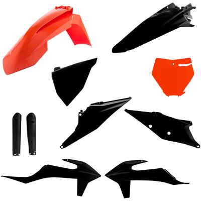 Acerbis Full Plastic Kit Orange/Black 2726495225