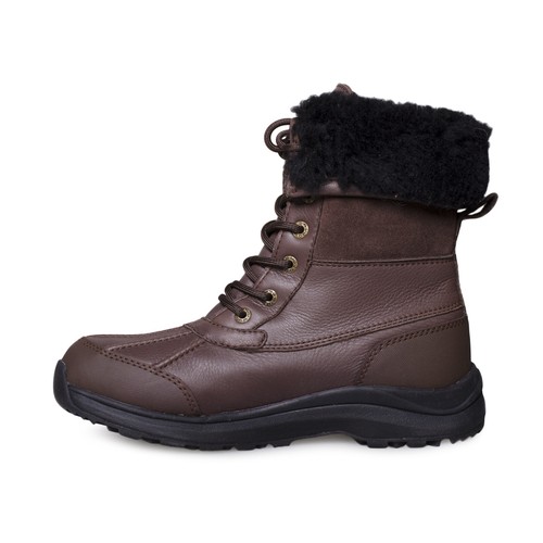 Pre-owned Ugg Adirondack Iii Burnt Cedar Black Waterproof Leather Women's Boots Size Us 10