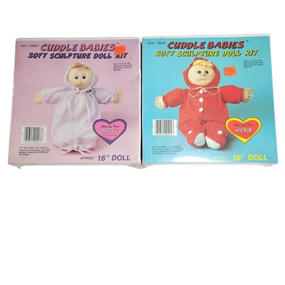 2 Cuddle Babies Soft Sculpture Doll Kit 16'' - Buffy & Vickie by Huggables Inc.