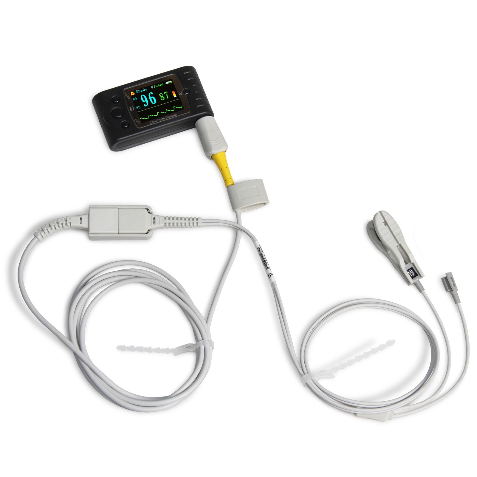 VET animal Pulse Oximeter veterinary ear clip SpO2 Pulse rate waveform