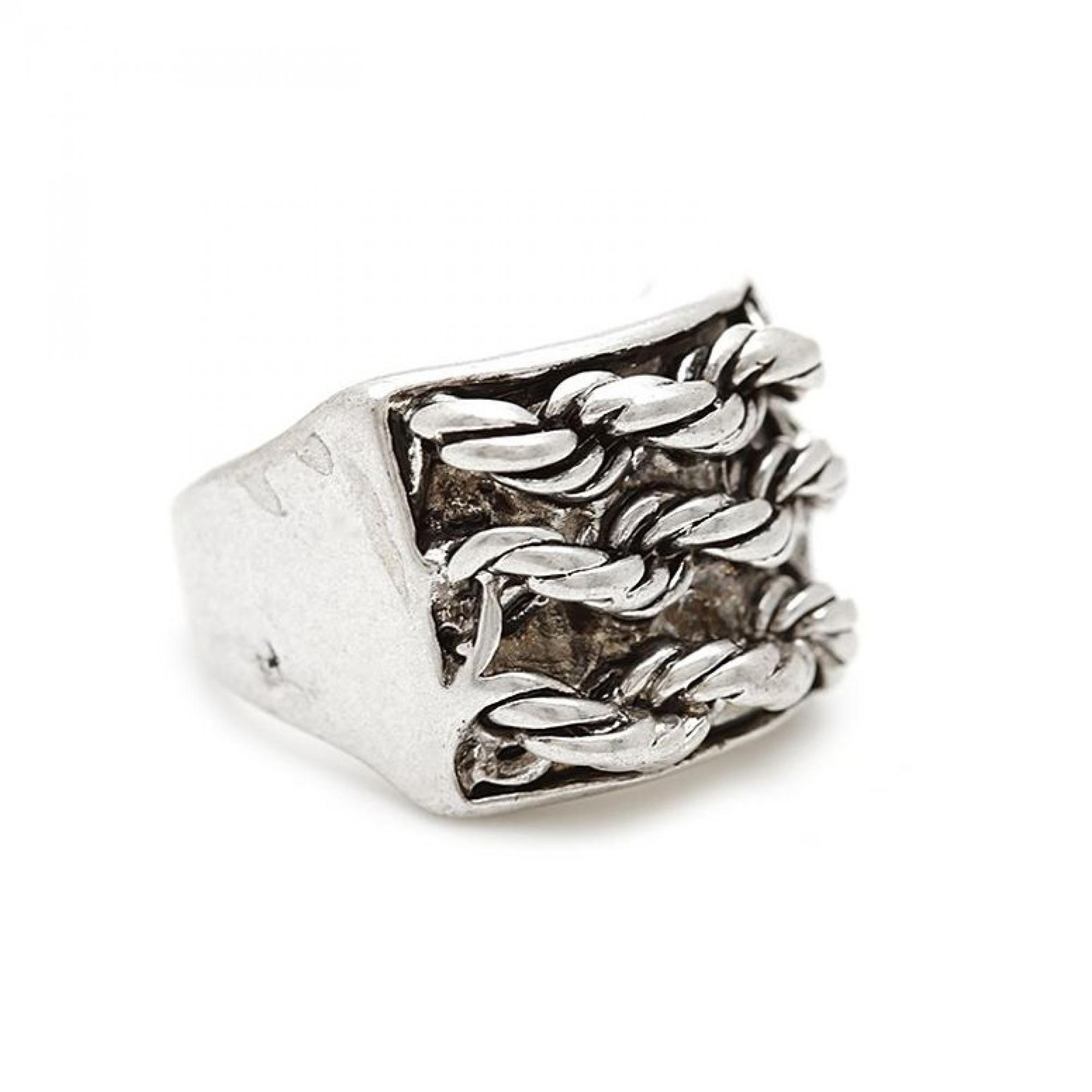 nWT MexZotic Matte Silvertone Rope Carved Ring. 28332 | eBay