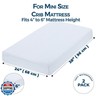 Dreamology Mini Crib Mattress Protector, 2 Pack, Mini Mattress Protector for Baby Girl and Baby Boy, Soft, Quilted Crib Mattress Pad Cover, Waterproof for Mini Mattress, 38x24