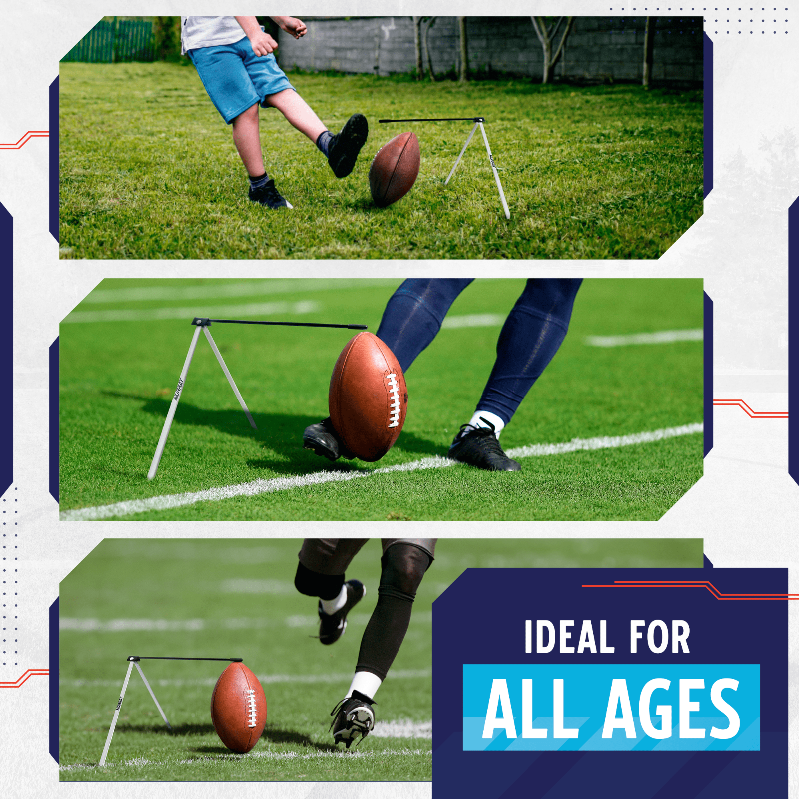 Murray Sporting Goods Premium Football Kicking Tee - Field Goal Kicking Tee Hold