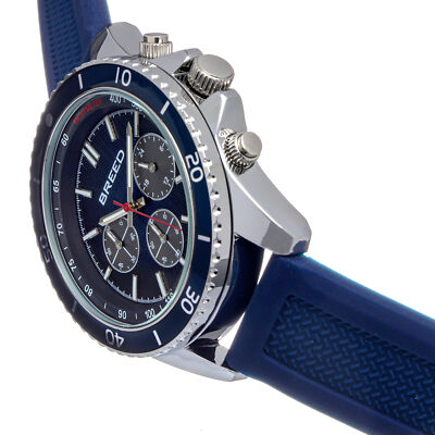 Pre-owned Breed Tempo Chronograph Strap Watch - Navy
