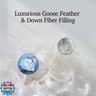 Hotel Grand Luxury White Goose Feather Down Fiber Comforter Queen Size, 100% Cotton Ultra Soft Duvet Insert Queen, Hotel Hypoallergenic Extra Warmth Bedding Comforter, White 90x90 Inch