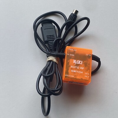 Naki Auto Orange Automatic RF Switch Cord Cable Nintendo 64 N64 Funtastic Fire