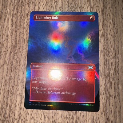 Lightning Bolt (Borderless) Double Masters 2022 Foil NM