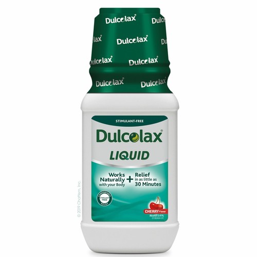 Dulcolax Liquid Saline Laxative with Cherry Flavor Stimulant Free 12 oz 3 Pack