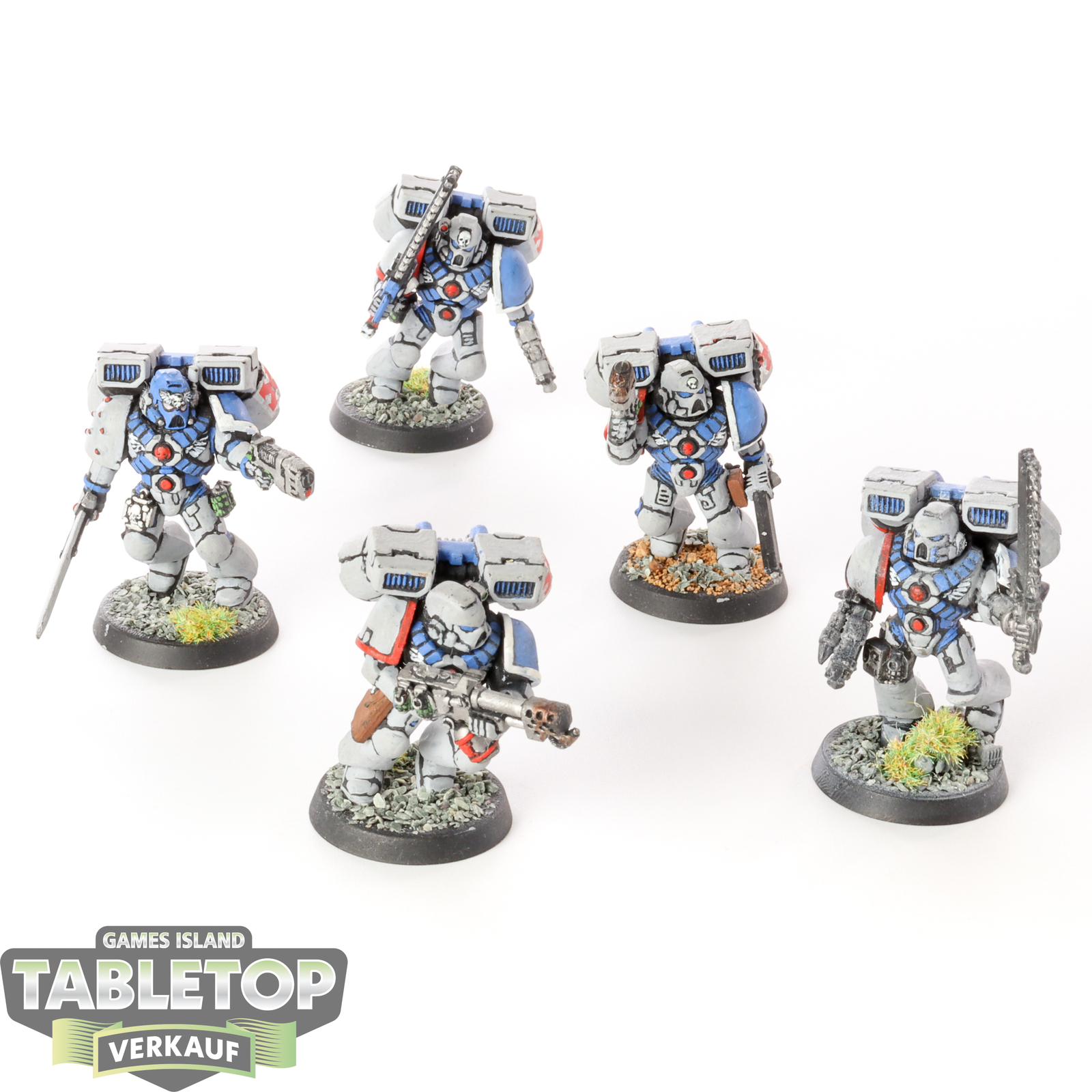 Space Marines - 5 Assault Marines klassisch - bemalt