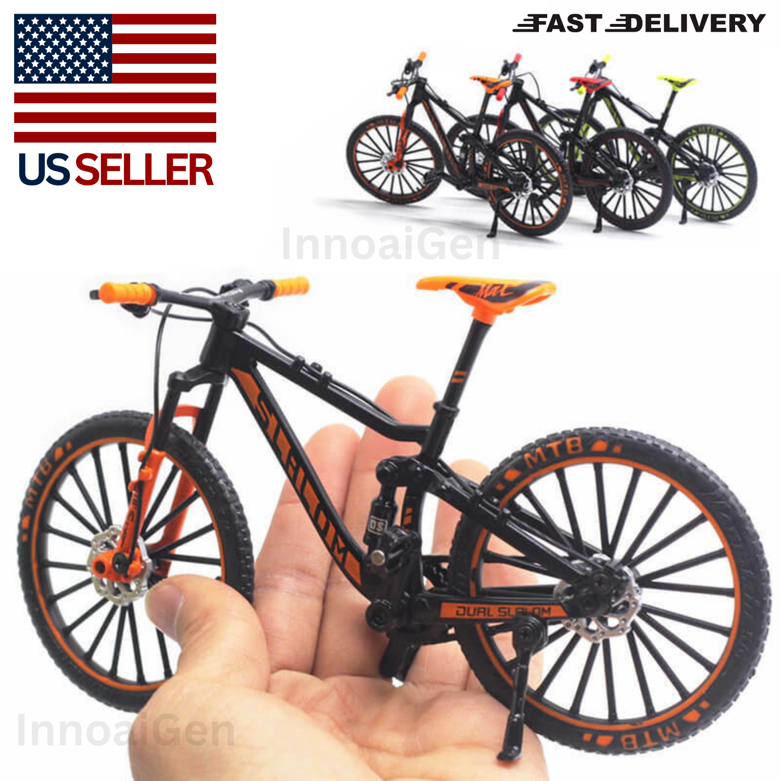 Mountain Bike: Mini Simulation Pocket Size Alloy Bicycle Kids Toy 1:10 Model