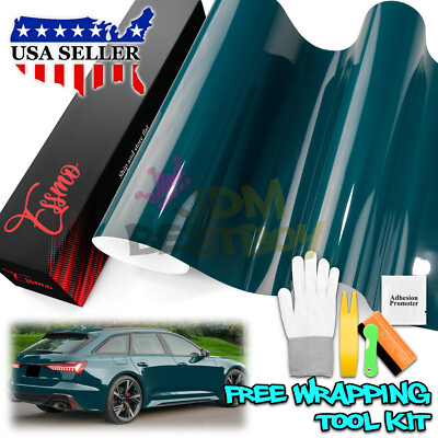 ESSMO PET Super Gloss Iron Ore Green Vehicle Vinyl Wrap Decal Glossy Like Paint