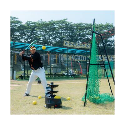 6902BHA Rechargeable Baseball/Softball Toss Machine with Extendable Ball Stac...