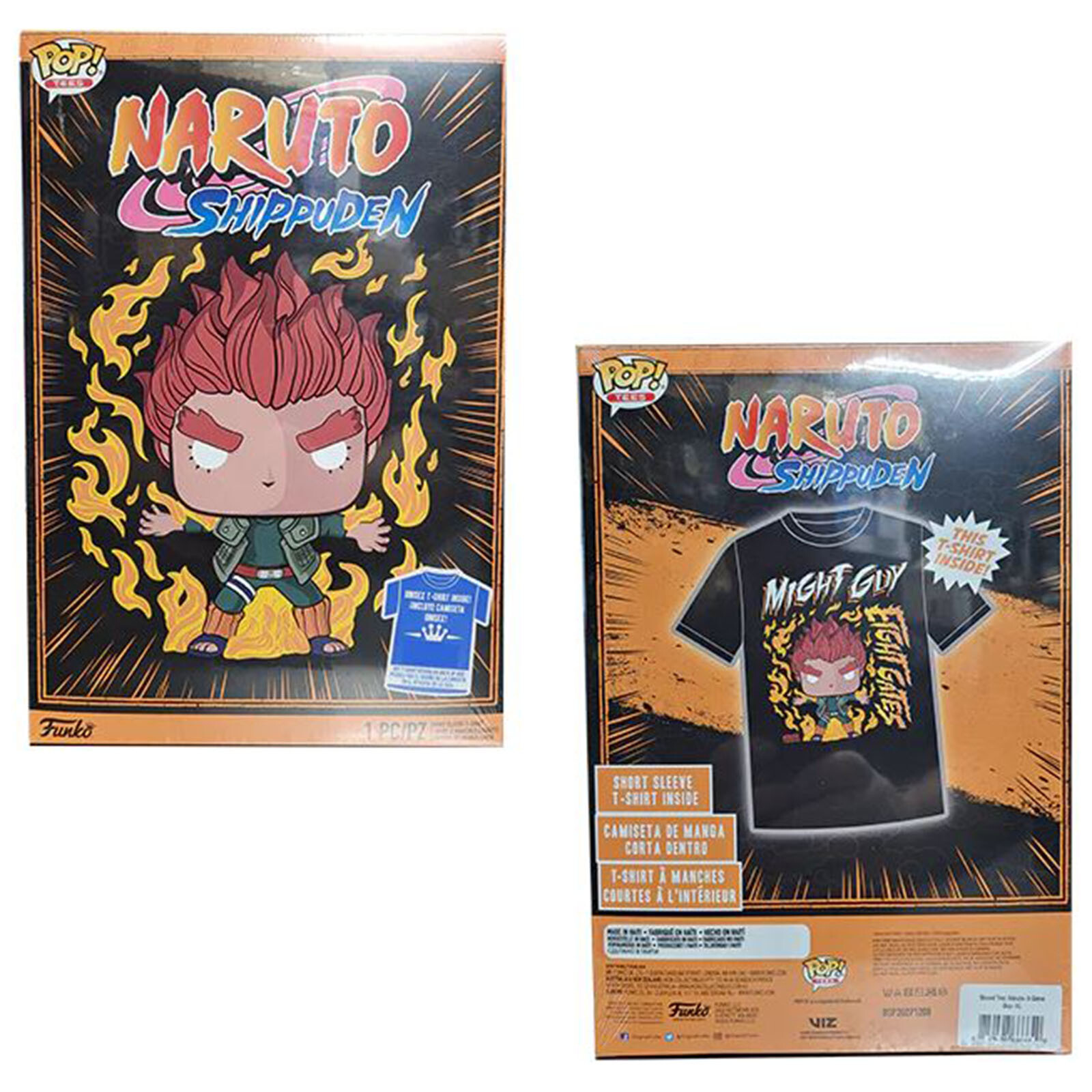 Футболки Funko Naruto Shippuden POP в штучной упаковке 8 Gates Guy, НОВАЯ футболка В НАЛИЧИИ