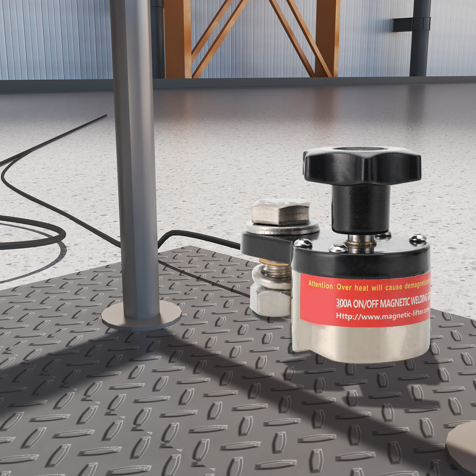 Magnetic Welding Ground Clamp 300A Grounding Adjustable Magnetic Connector