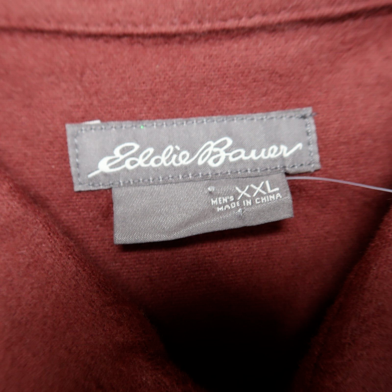 Eddie Bauer Red  NEW Mens Double Brushed Chamois Shirt Long Sleeve XXL 2X