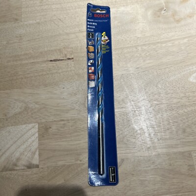 BOSCH # MC13 3/8'' X 10'' MULTI-CONSTRUCTION CARBIDE TIPPED DRILL BITS- SHIPS FREE