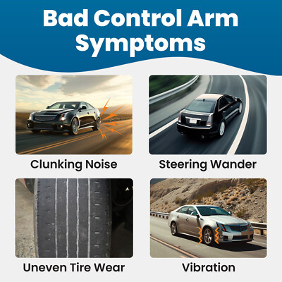 12x Front Upper Lower Control Arms Sway Bar Tie Rods For 08-14 Cadillac CTS 3.6L