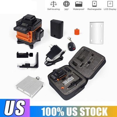 16 Lines Laser Level 360° Auto Self Leveling Rotary Cross 4D Measure IP54 Tools