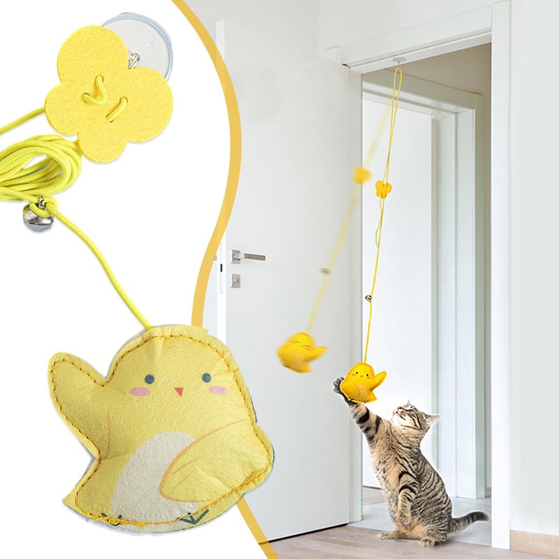 Hanging Door Interactive Cat Toy Teasing Cat Toy with Elastic Rope