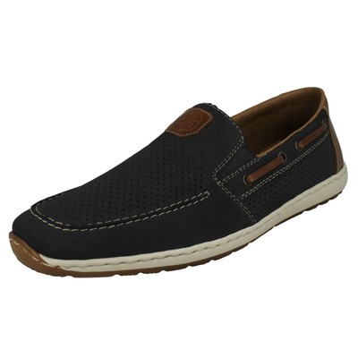 Mens Rieker 08866 Cut Out Detailed Summer Slip On Shoes