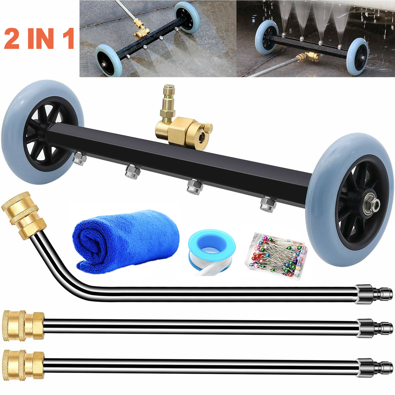 Pressure Power Washer Undercarriage Under Car Cleaner 16"