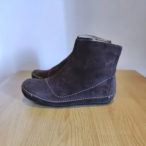 Dr Martens 3a76 Chelsea Brown Suede Leather Ankle Slip On Boots Side Zip Uk 4