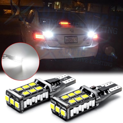 White LED Reverse Back Up Light Bulbs Error free for Honda Accord 2018 2019 2020