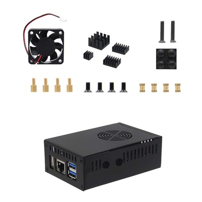 D Metal Case with Fan Active Passive Cooling Radiator Heatsink For Orange Pi 5
