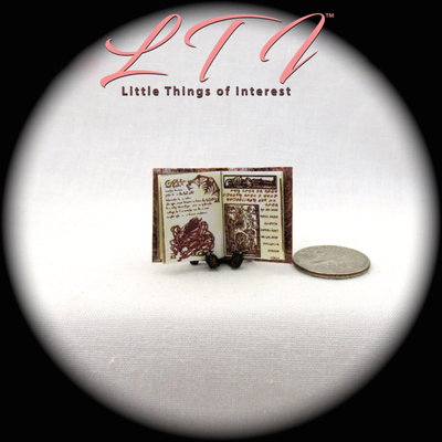 Necronomicon Ex-Mortis BOOK OF THE DEAD 1:12 Scale Miniature Illustrated Book
