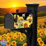 Welcome Summer Sunflower Bee Mailbox Covers, Magnetic Post Box Cover Wraps Standard Size 21x18 Inches for Garden Yard Decor